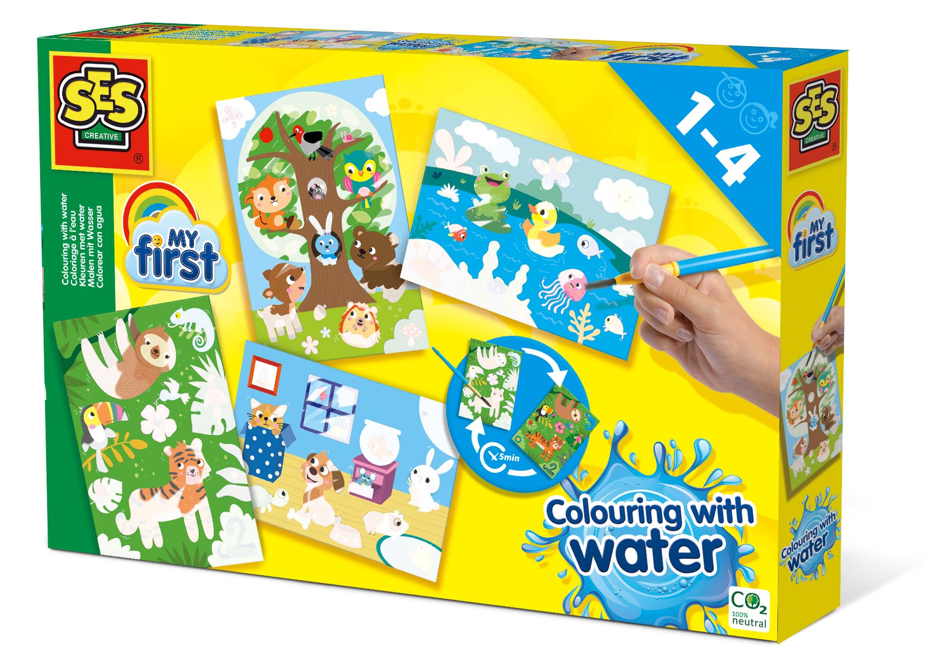 Meu 1º Kit de Pintura com Água Animais Surpresa para Bebé – Jogo Didático -  Iziplay